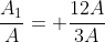 frac{A_1}{A}= frac{12A}{3A}