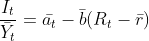 \frac{I_t}{\bar{Y_t}} = \bar{a_t} - \bar{b}(R_t - \bar{r})