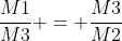 frac{M1}{M3} = frac{M3}{M2}