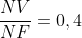 frac{NV}{NF}=0,4
