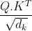 \frac{Q.K^T}{\sqrt{d_k}}