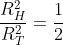 frac{R_H^2}{R_T^2}=frac{1}{2}