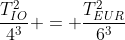 frac{T_{IO}^{2}}{4^{3}} = frac{T_{EUR}^{2}}{6^{3}}