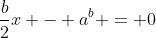 x^{3}-ax^{2}+frac{b}{2}x - a^{b} = 0