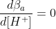 \frac{d\beta_a}{d[H^+]}=0