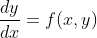 \frac{dy}{dx}=f(x,y)
