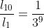 frac{l_{10}}{l_1}=frac{1}{3^9}