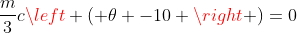 frac{2}{3}mc(	heta -40)+frac{m}{3}cleft ( 	heta -10 
ight )=0
