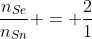 frac{n_{Se}}{n_{Sn}} = frac{2}{1}