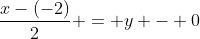 frac{x-(-2)}{2} = y - 0