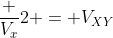 frac {V_x}{2} = V_{XY}