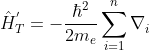 \hat{H}_T^{'}=-\frac{\hbar^{2}}{2m_e}\sum_{i=1}^{n}\nabla_i^{\; 2}+\sum_{i=1}^{n-1}\sum_{j=i+1}^{n}C_{ij}\boldsymbol{\mathit{l}}_i\cdot\boldsymbol{\mathit{l}}_j-\sum_{i=1}^{n}\frac{Ze^2}{4\pi\varepsilon_0r_i}+\sum_{i=1}^{n-1}\sum_{j=i+1}^{n}\frac{e^{2}}{4\pi\varepsilon_0r_{ij}}