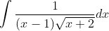 \int \frac{1}{(x-1) \sqrt{x+2}} d x