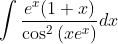 \int \frac{e^{x}(1+x)}{\cos ^{2}\left(x e^{x}\right)} d x
