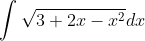 \int \sqrt{3+2 x-x^{2}} d x