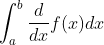 \int_{a}^{b} \frac{d}{d x} f(x) d x