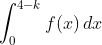 \int_0^{4-k}f(x)\,dx