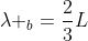 lambda _b=frac{2}{3}L