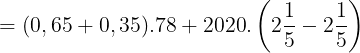 \large =(0,65+0,35).78+2020.\left ( 2\frac{1}{5}-2\frac{1}{5} \right )