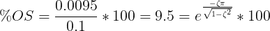 0.0095 -%OS = 0.0090 * 100 = 9.5 = evi=5 * 100 0.1