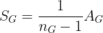 \large S_G = \frac{1}{n_G - 1}A_G