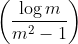 \left ( \frac{\log m}{m^2-1} \right )