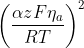 \left (\frac{\alpha zF\eta _{a}}{RT} \right )^{2}