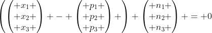 Formel: \left(\begin{pmatrix} x_1 \\ x_2 \\ x_3 \end{pmatrix} - \begin{pmatrix} p_1 \\ p_2 \\ p_3 \end{pmatrix} \right) \begin{pmatrix} n_1 \\ n_2 \\ n_3 \end{pmatrix} = 0