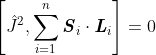 \left[\hat{J}^2,\sum_{i=1}^n\boldsymbol{\mathit{S}}_i\cdot\boldsymbol{\mathit{L}}_i\right]=0\; \; \; \; \; \; \; \; 287