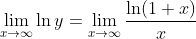 In(1+1) lim In y = lim 1700 100