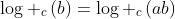 log _cleft(aight)+log _cleft(bight)=log _cleft(abight)