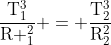 mathrm{frac{T^3_1}{R ^2_1} = frac{T^3_2}{R^2_2}}