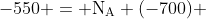 mathrm{-550 = N_A (-700) + N_B (-500)}