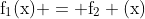 mathrm{f_1(x) = f_2 (x)}