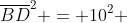 overline{BD}^2 = 10^2 + 15^2 - 2 cdot10cdot15cdot frac{1}{2}