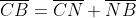 overline{CB}=overline{CN}+overline{NB}