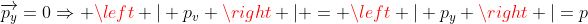 overrightarrow{p_v}+overrightarrow{p_y}=0Rightarrow left | p_v ight | = left | p_y ight |=p