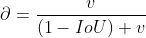 \partial =\frac{v}{(1-IoU)+v}