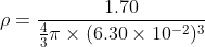 1.70 π × (6.30 × 10-2)3
