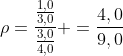 ho=frac{frac{1,0}{3,0}}{frac{3,0}{4,0}} =frac{4,0}{9,0}