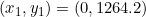 \small (x_1,y_1) = (0,1264.2)