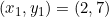 \small (x_1,y_1) = (2,7)