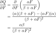 (a)(8 + oF) - (QF)(a) (B+ oF)2 a B (+ F)2
