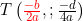 \small T\left ( {\color{Red} \tfrac{-b}{2a}}, ;\tfrac{-d}{4a} \right )