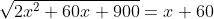 ⇒ The diagonal is 60 meters more than the shorter side