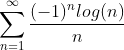 \sum_{n=1}^\infty \frac{(-1)^n log(n)}{n}