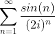 \sum_{n=1}^\infty \frac{sin(n)}{(2i)^n}