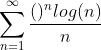 \sum_{n=1}^\infty\frac{()^n log(n)}{n}