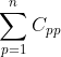 sum_{p=1}^{n}C_{pp}
