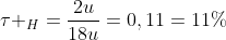 	au _H=frac{2u}{18u}=0,11=11\%